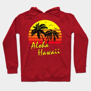 Aloha Hawaii Retro Sunset Hoodie